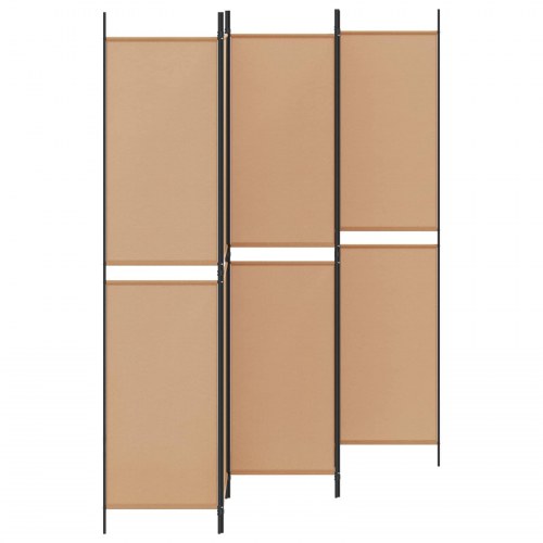 5-panel rumdeler i stof - beige, 250 × 220 cm, foldbar