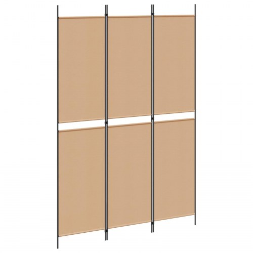 3-panel rumdeler i stof - beige, 150 × 220 cm
