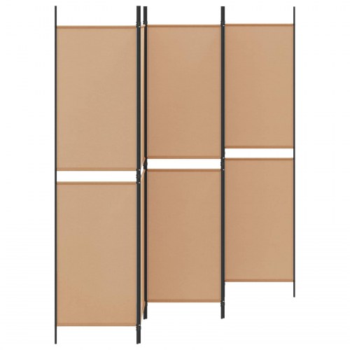 5-panel rumdeler i stof - beige, 250 × 200 cm, foldbar