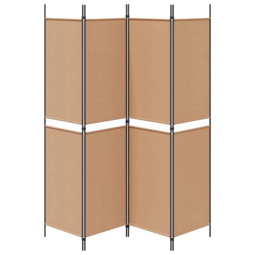 4-panel rumdeler i stof - beige, 200 × 200 cm, foldbar