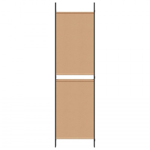 4-panelet rumdeler i stof - beige, 200 × 180 cm, foldbar skillevæg