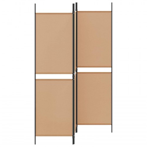 3-panel rumdeler i beige stof - 150 × 180 cm, foldbar skærmvæg
