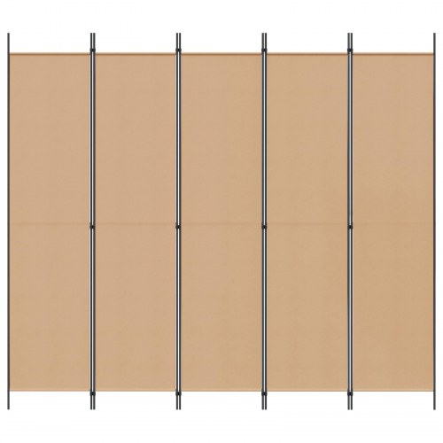Rumdeler med 5 paneler - beige, 250 x 220 cm