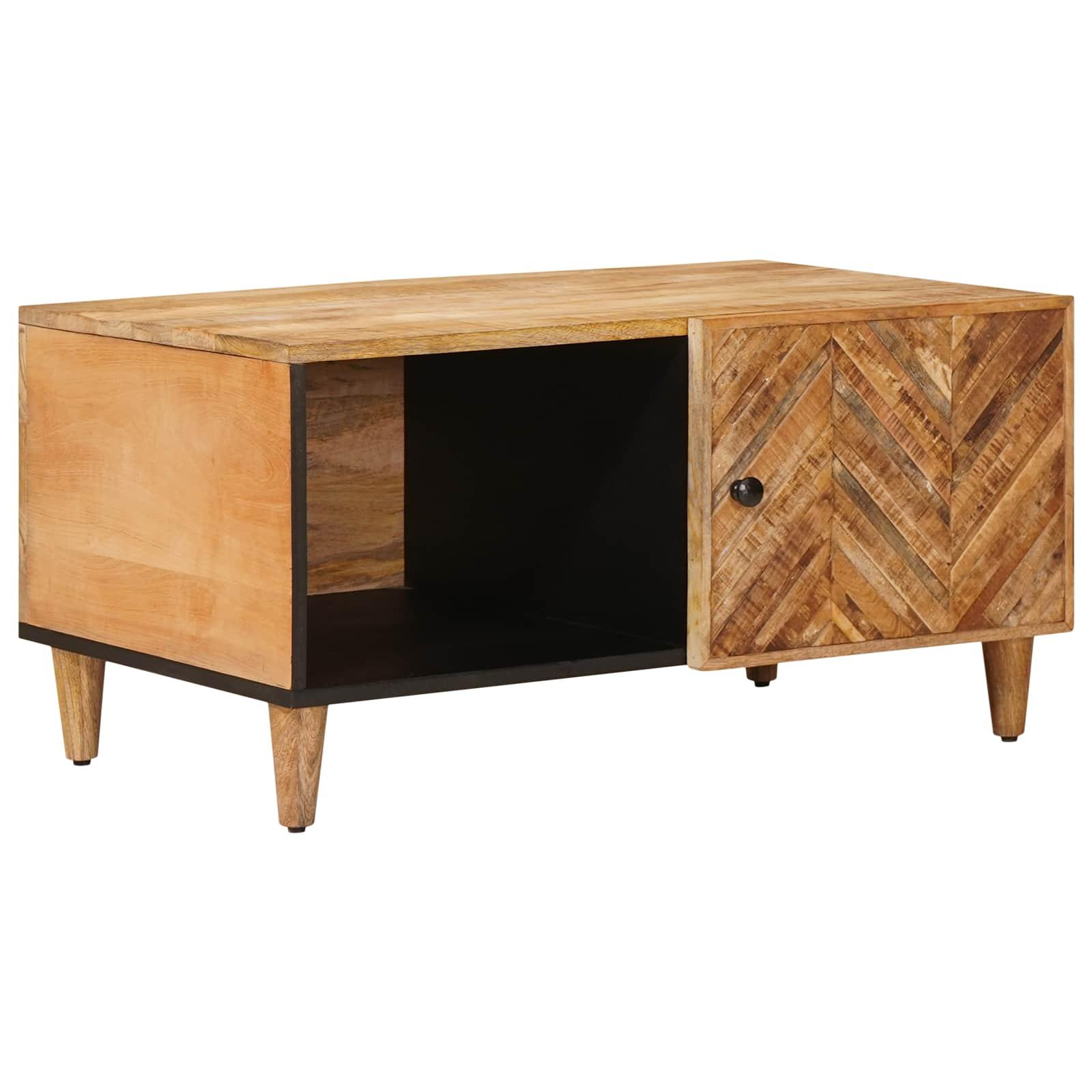 Sofabord Brun 80 x 50 x 40 cm Massivt mangotræ billede