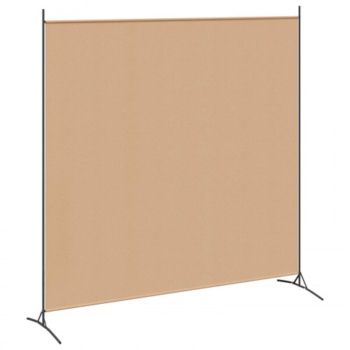Enkelt panel rumdeler i stof - beige 175 × 180 cm