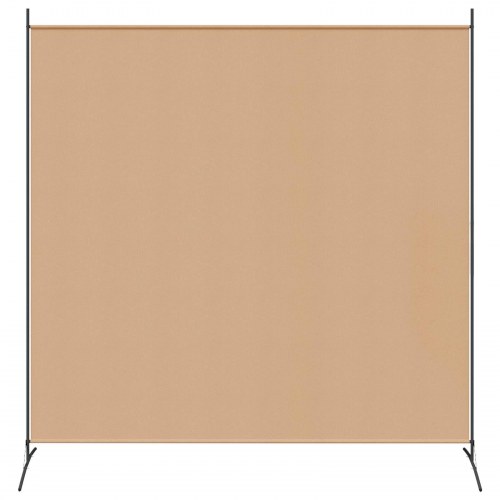 Enkelt panel rumdeler i stof - beige 175 × 180 cm