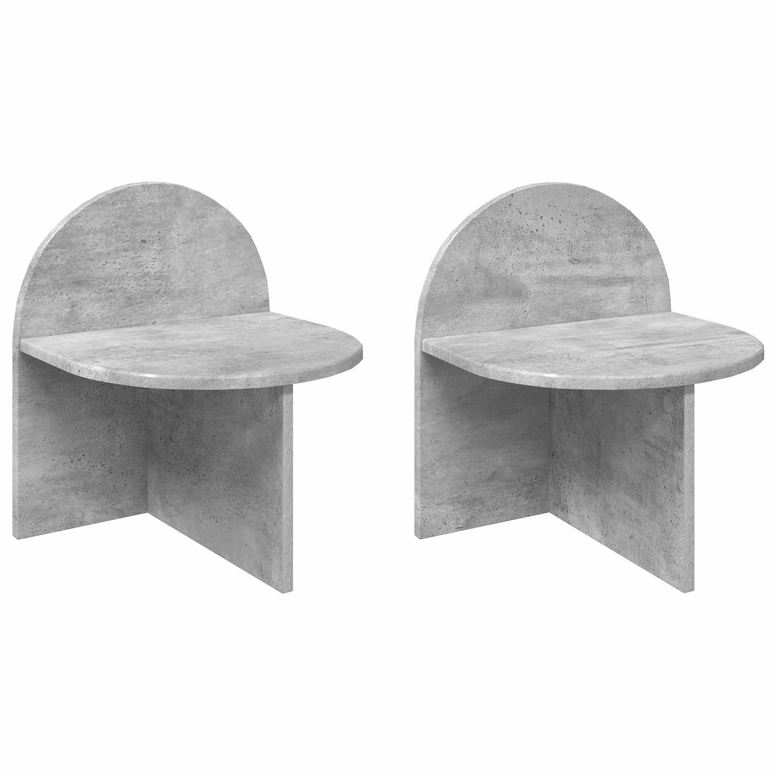 Sengebord 2 stk Betongrå 40 x 35,5 x 45,5 cm Konstrueret træ billede