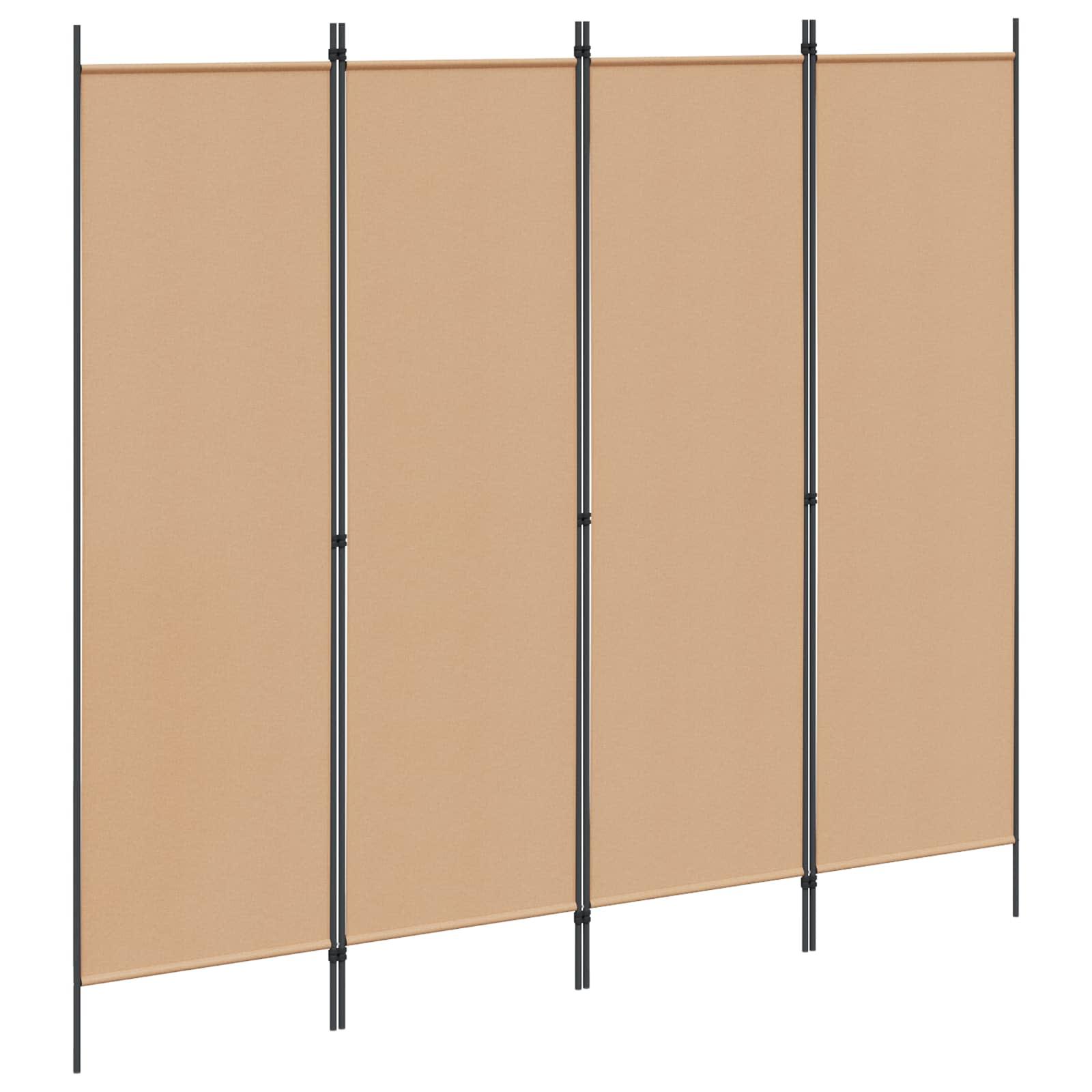 4-panel rumdeler Beige 200 x 180 cm Stof billede