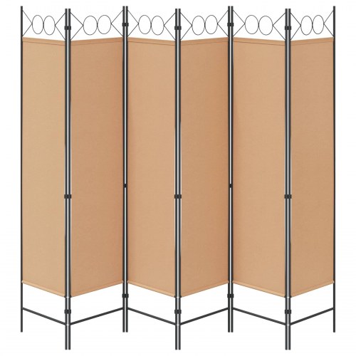 Rumdeler med 6 paneler - beige 240 x 180 cm
