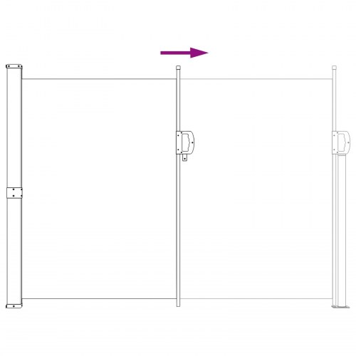 Udtrækkelig sidemarkise 300 x 160 cm - grå