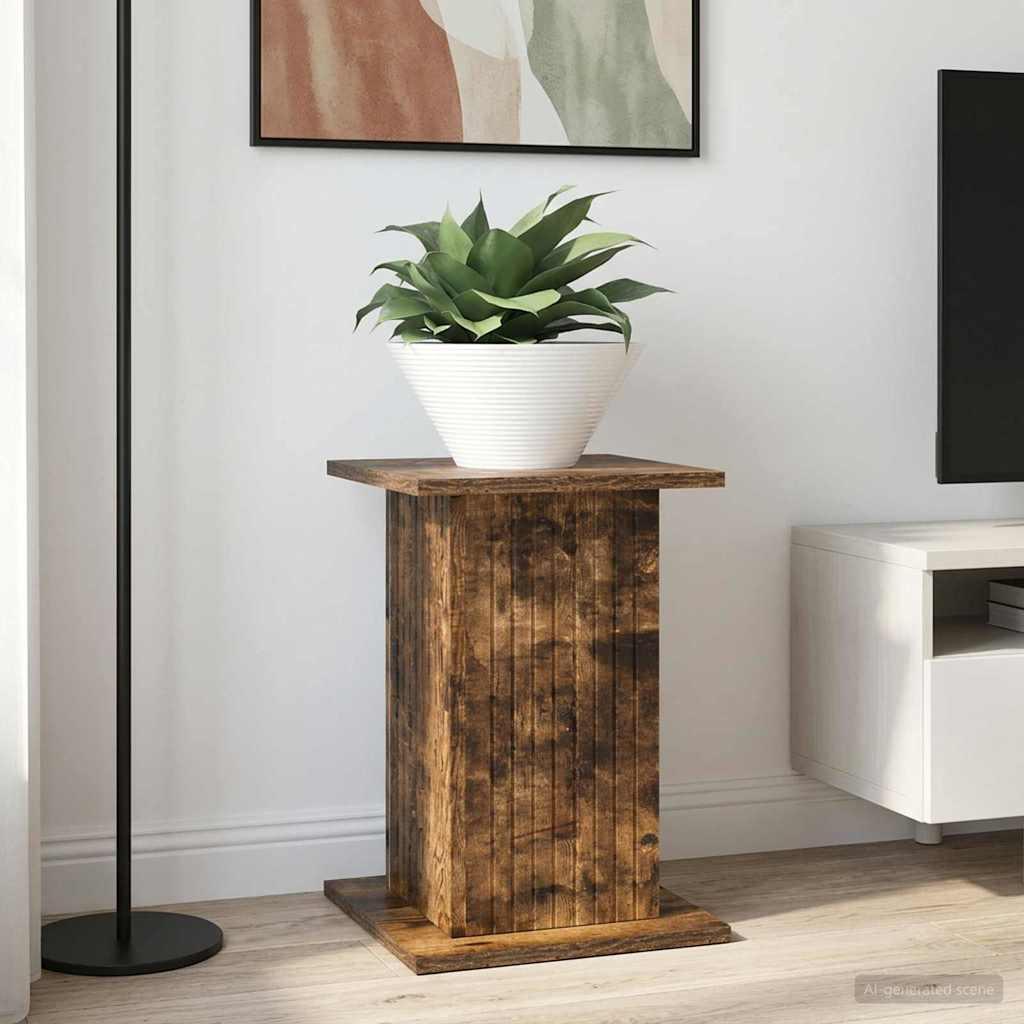 Planteholder i røget eg - konstrueret træ 30,5 × 30 × 43 cm