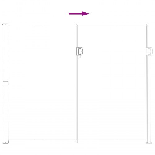 Udtrækkelig side-markise - sandfarvet 600 × 220 cm i polyester