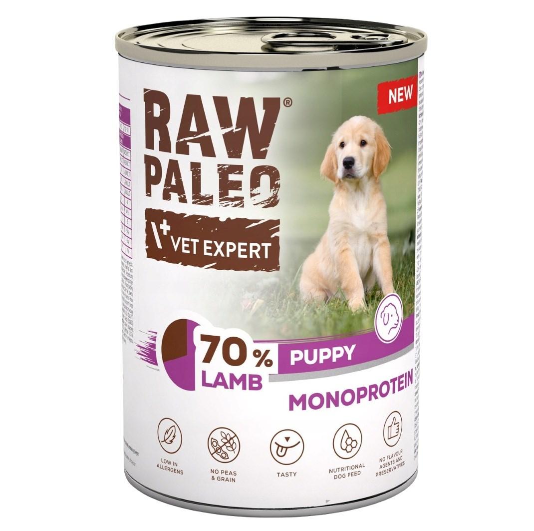 VetExpert Raw Paleo vådfoder til hvalp – lam 400 g billede