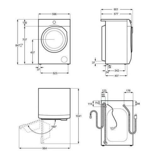 Electrolux EW2F527WP frontbetjent vaskemaskine 7 kg – hvid