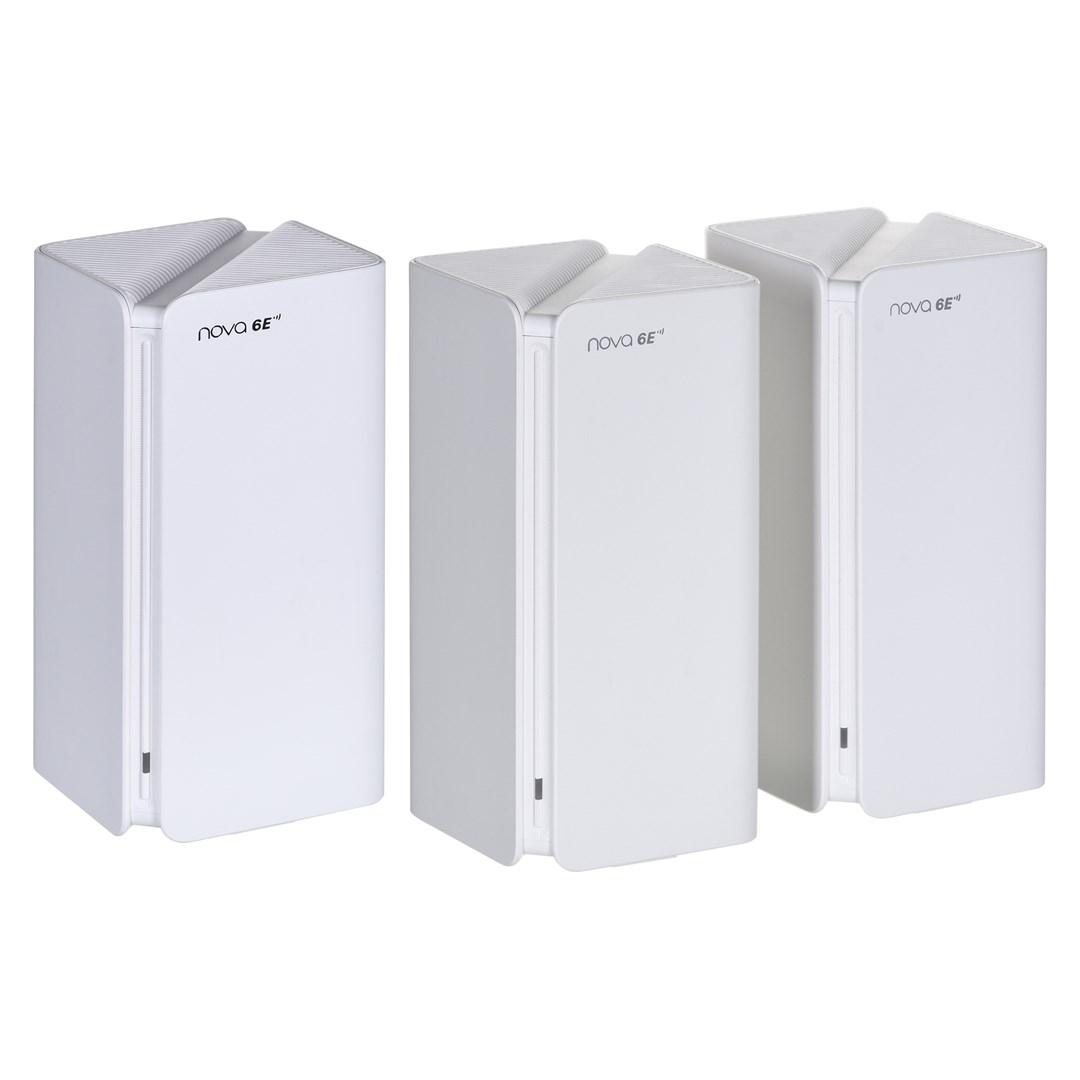 Tenda Nova MX21 Pro mesh Wi‑Fi 6E – tri‑bånd 3‑pak, hvid billede