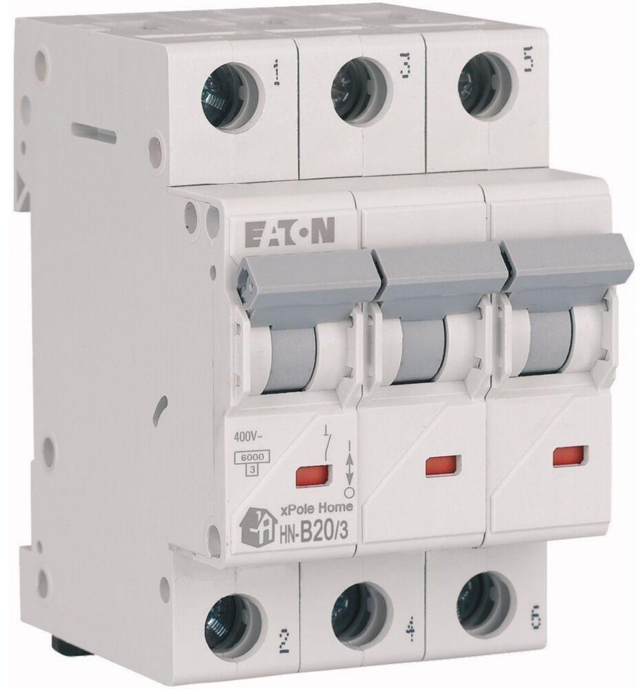 Eaton HN-B20/3 automatsikring - B-karakteristik 20 A, 3-polet, 6 kA billede