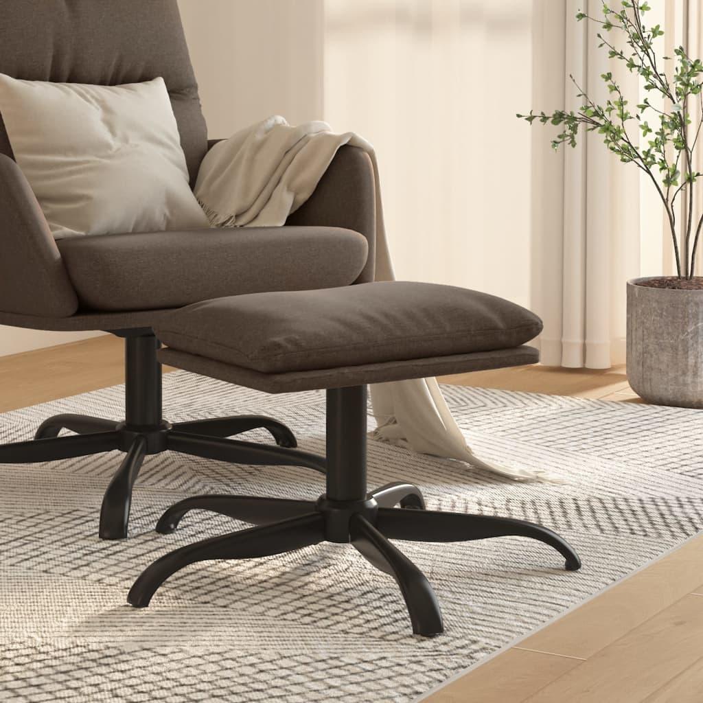 Fodskammel 60x60x36 cm stof gråbrun billede