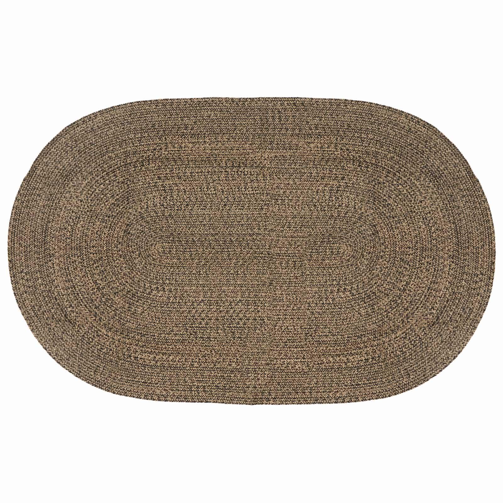 Områdetæpper Sort 152 x 245 cm Jute billede