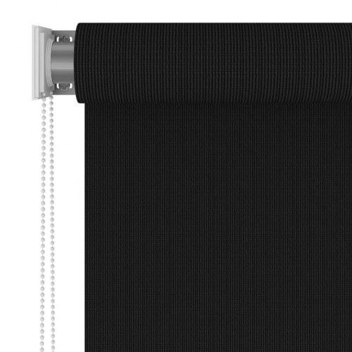 Udendørs rullegardin 200 × 230 cm - sort HDPE