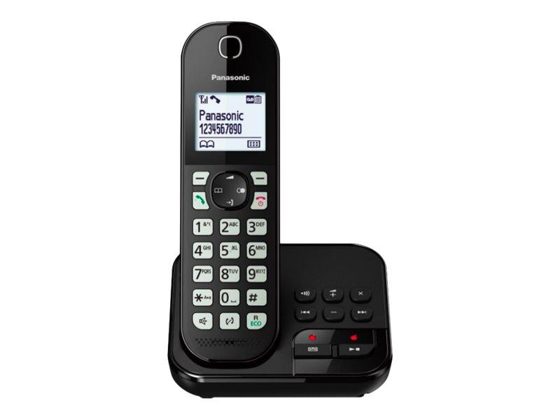 Panasonic KX-TGC463GB trådløs telefon med telefonsvarer – sort (3 håndsæt) billede