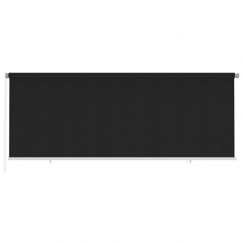 Udendørs rullegardin i HDPE - sort, 405 x 140 cm