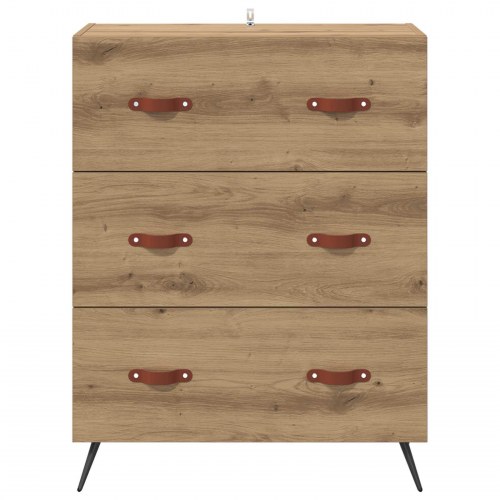 Kommode med 3 skuffer - artisan eg, 69,5 x 34 x 90 cm