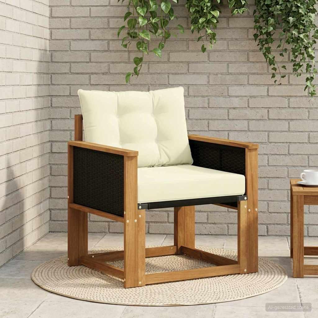 Udendørs Mellem Sofa Massivt Akacietræ Naturfarvet billede