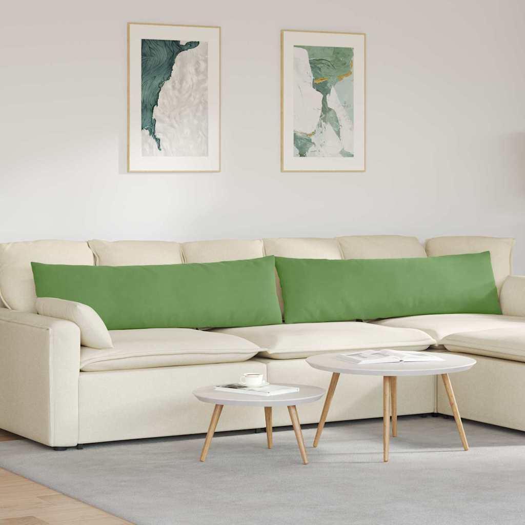 Sofapuder 2 stk Lysegrøn 145 x 40 cm Velourstof billede