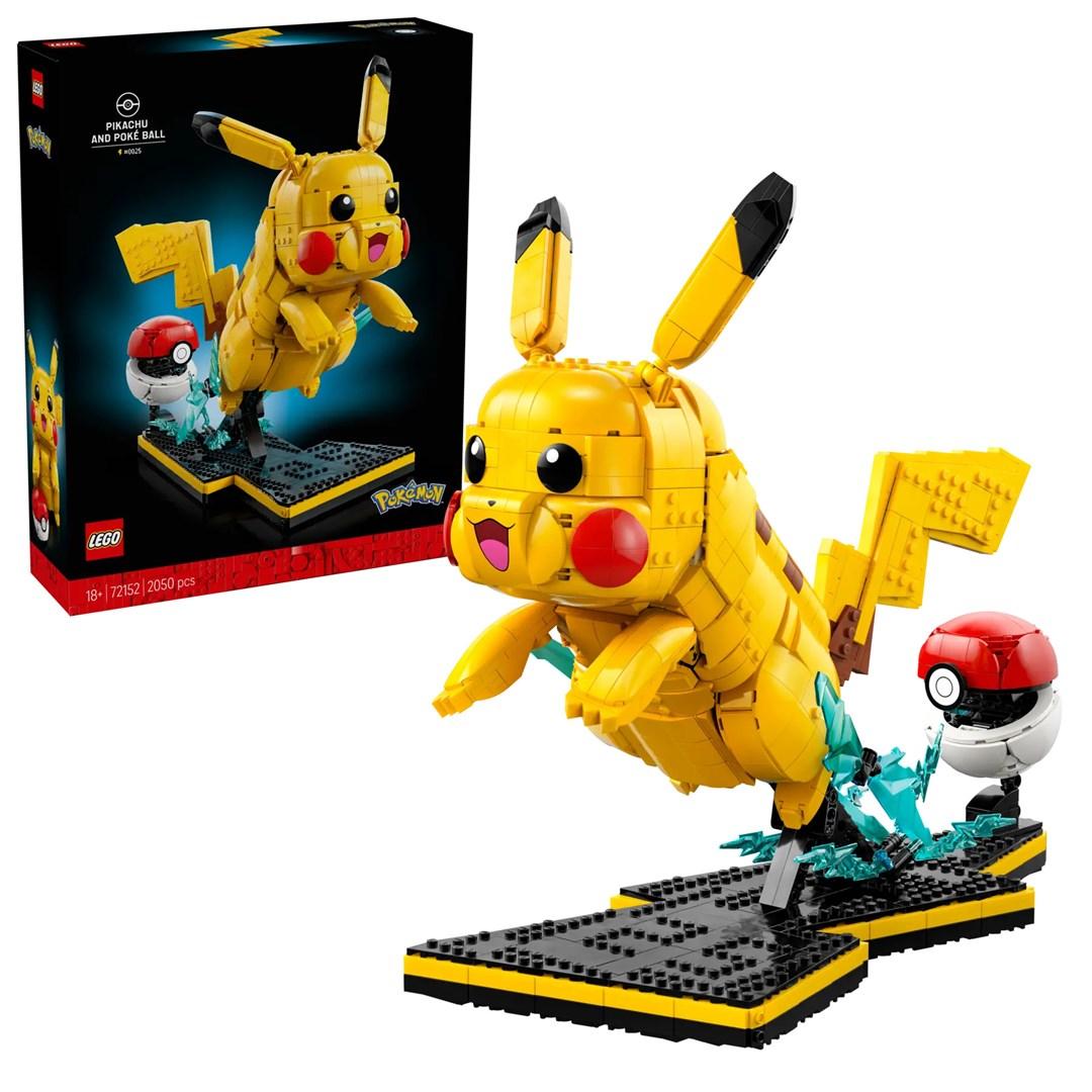LEGO Pokémon 72152 Pikachu og Poké Ball - samlesæt til voksne (2050 klodser)