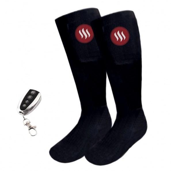Glovii GQ2L - varme sokker til udendørs brug, unisex, sort, str. L (1 par) billede