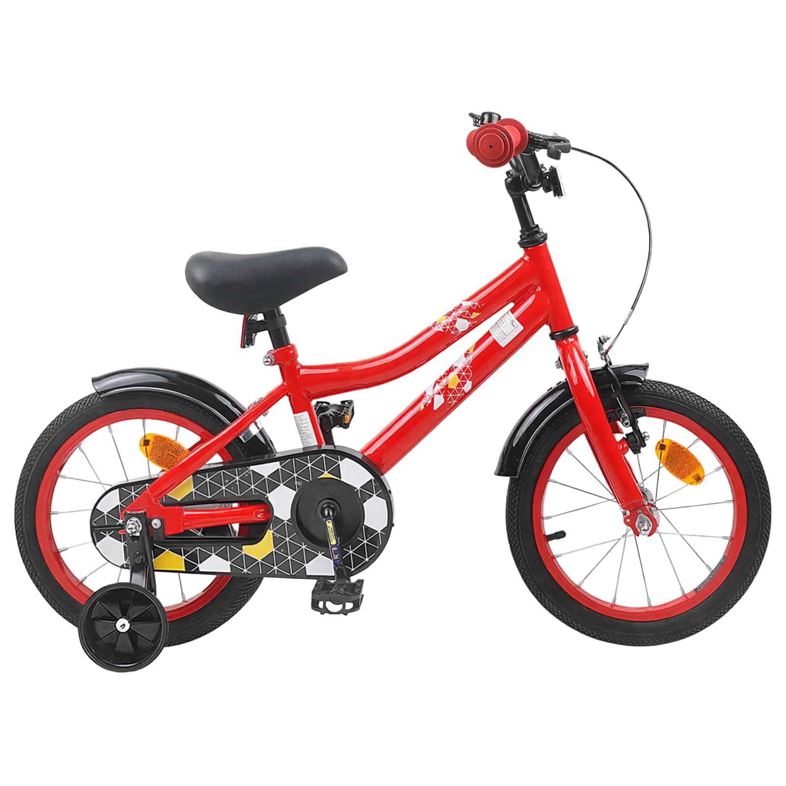 Børnecykel 14" - justerbar, til 3-5 år, rød