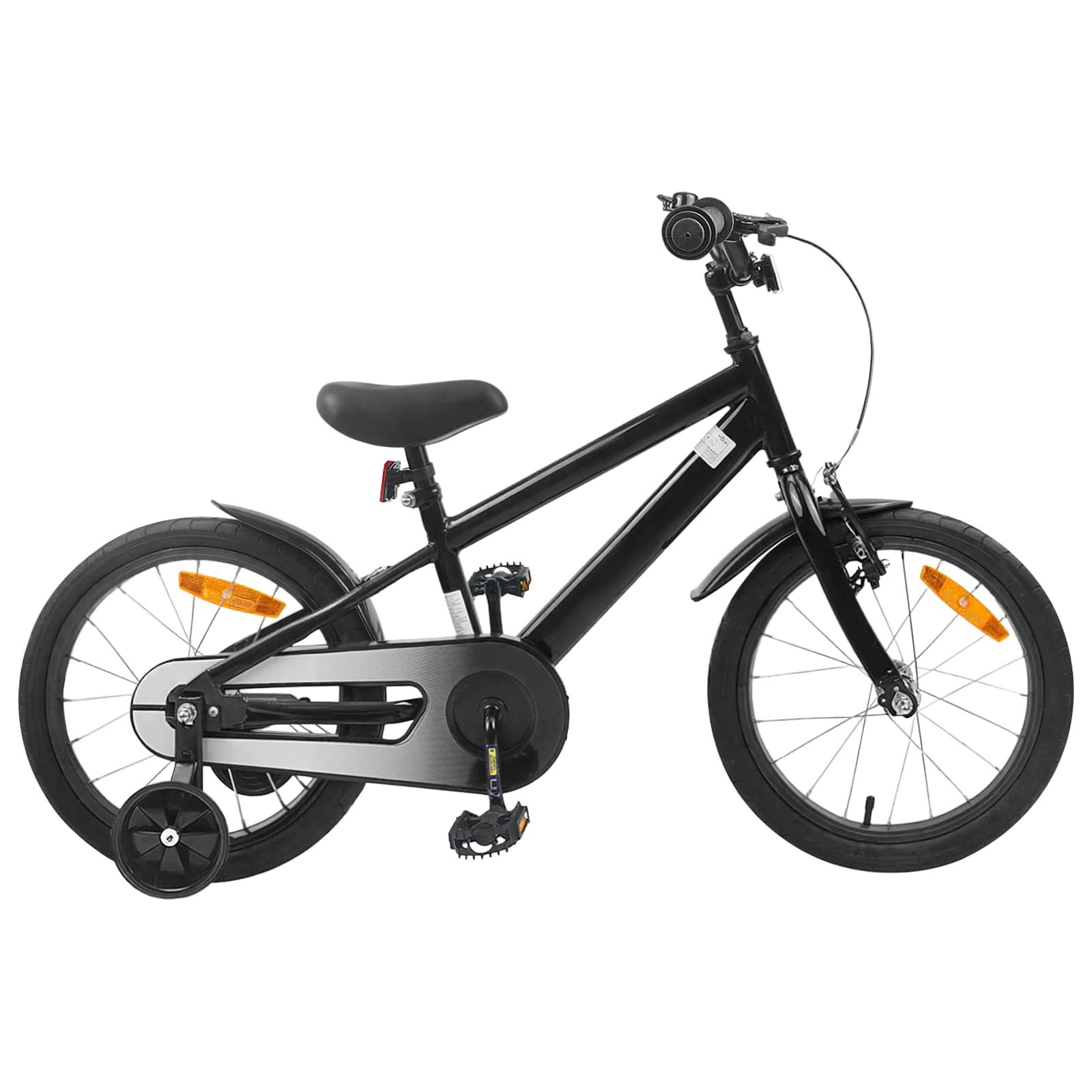Børnecykel 16 tommer til 4-6 år gamle Sort billede