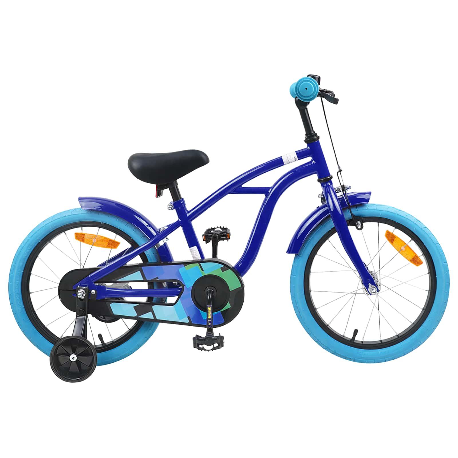 Børnecykel 16 tommer til 4-6 år gamle Mørk blå billede