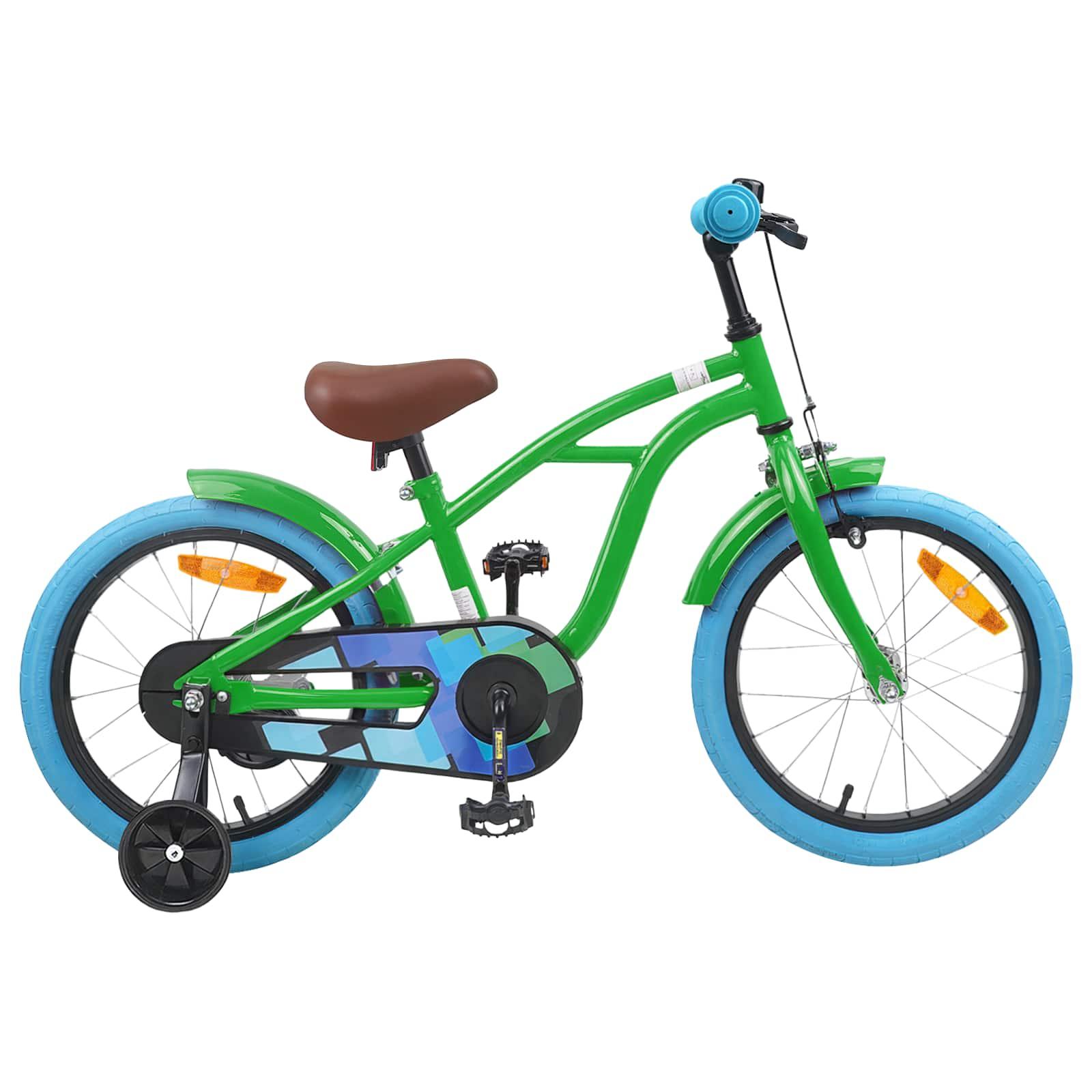Børnecykel 16 tommer til 4-6 år gamle Grøn billede