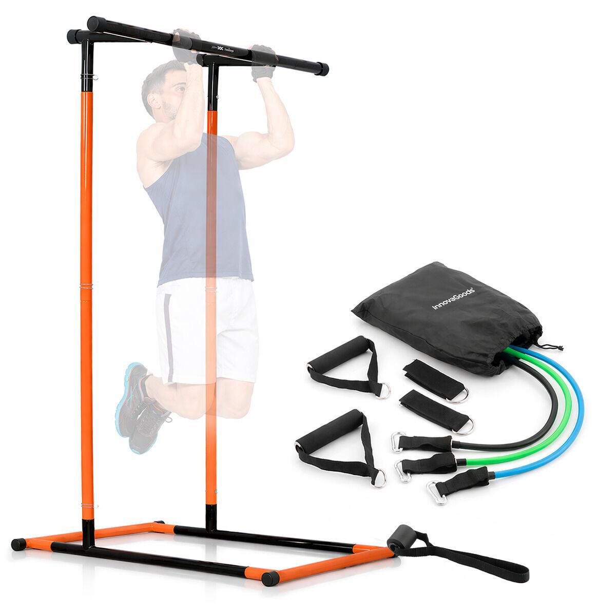 Pakke - pull-up station og modstandsbånd med tilbehør og træningsguide billede