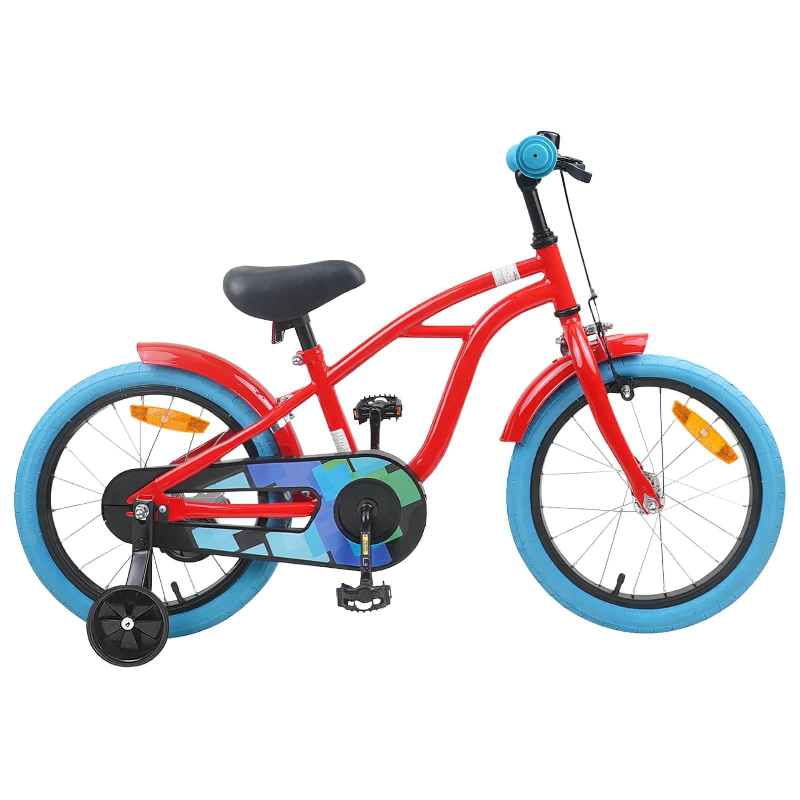 Børnecykel 16 tommer til 4-6 år gamle Rød billede