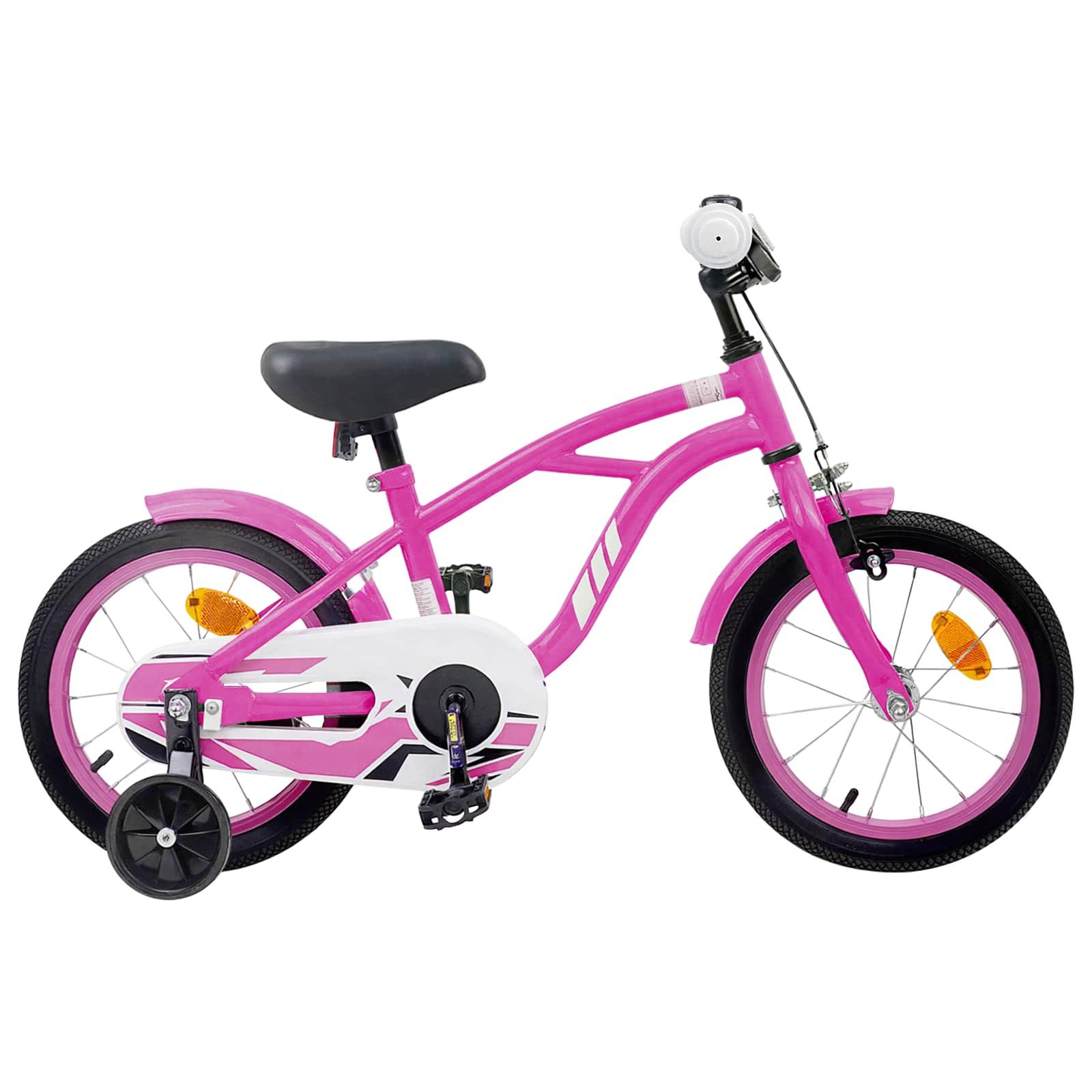 Børnecykel 12 tommer til 2-4 år gamle Mørk pink billede