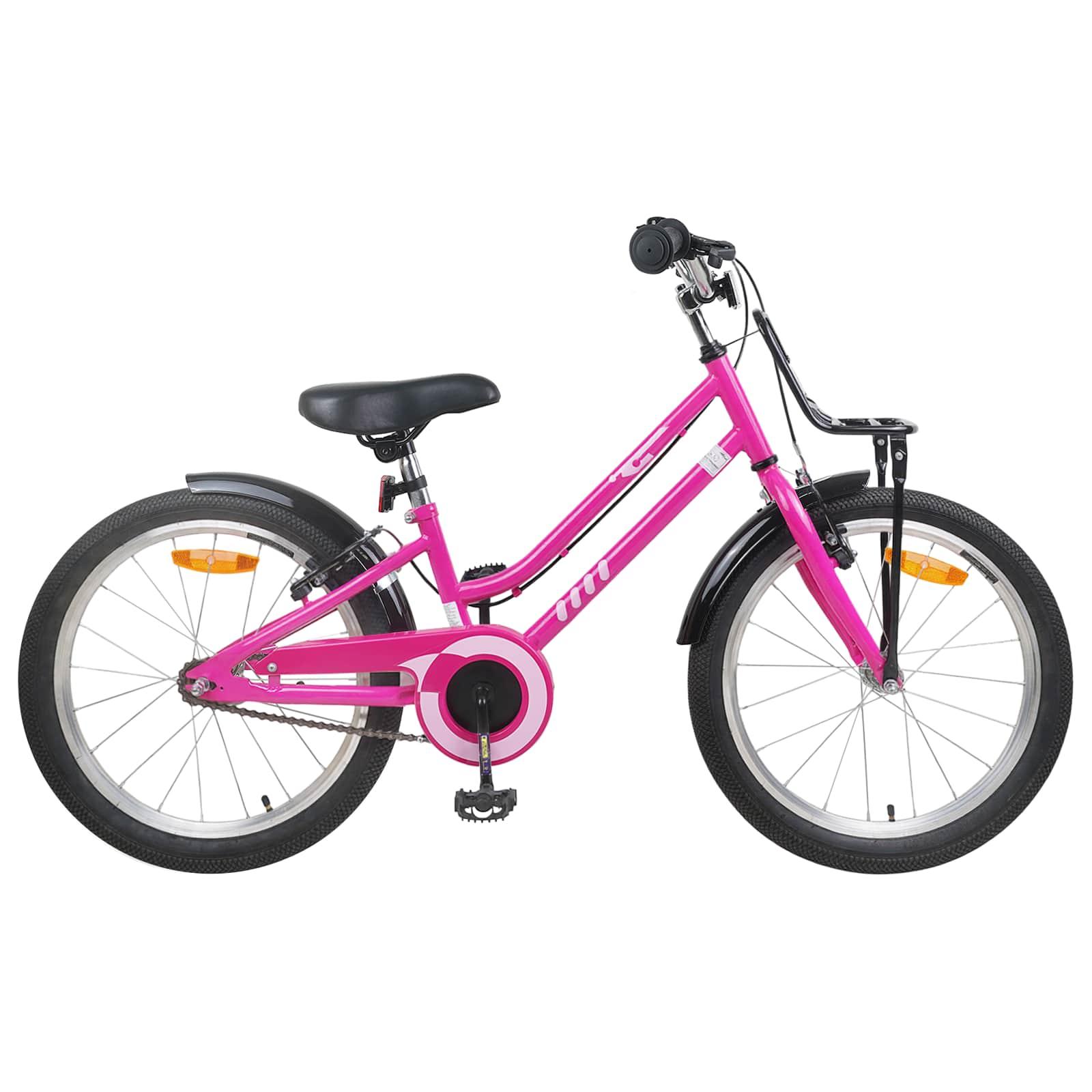 Børnecykel 20 tommer til børn i alderen 6-11 år Pink Sort billede
