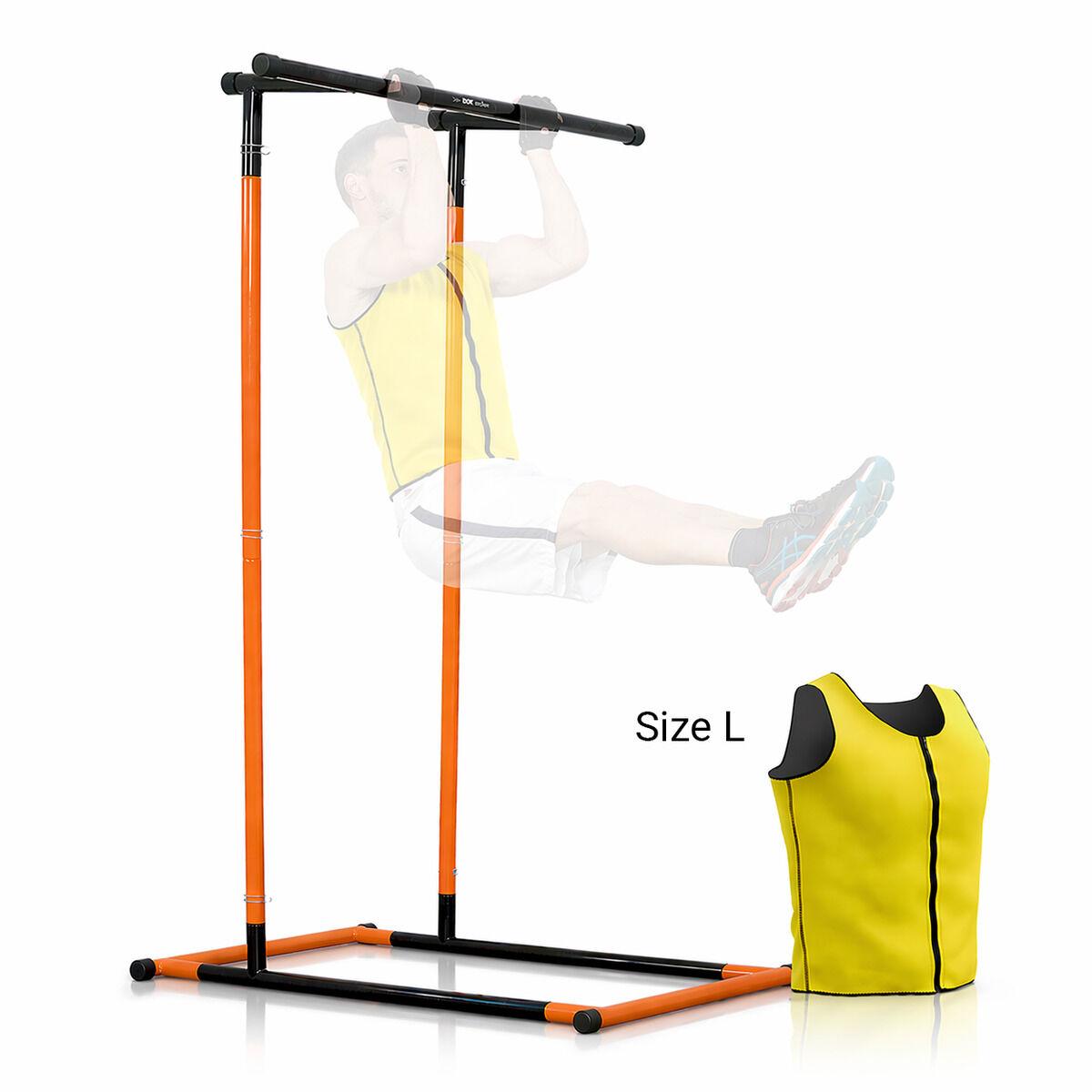 Sæt: Pull-up station med træningsguide + sauna sportsvest til mænd L billede