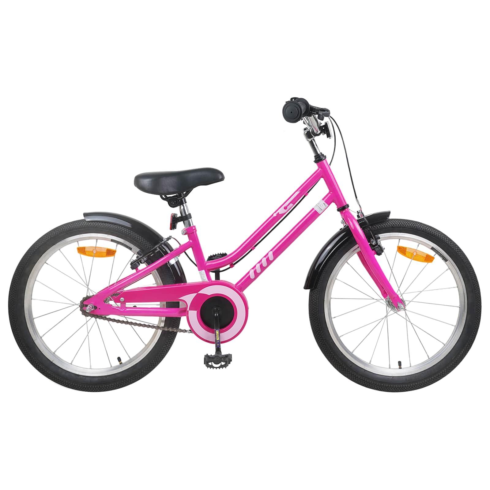 Børnecykel 20 tommer til børn i alderen 6-11 år Pink Sort billede