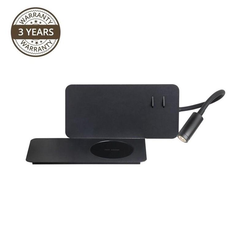 Væglampe Fiji 19132-BK - LED 5+3 W med oplader billede