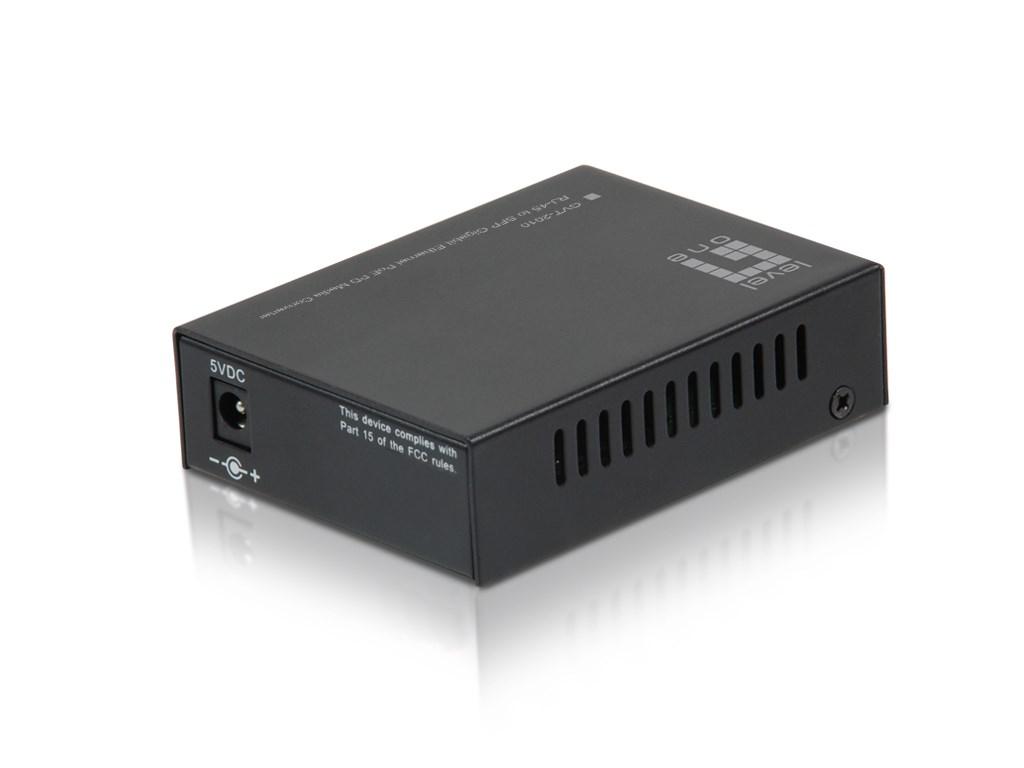 LevelOne GVT-2010 RJ45 til SFP gigabit mediekonverter - PoE PD billede