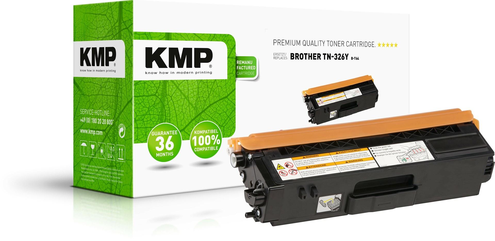 KMP B-T64 toner - gul, høj kapacitet (erstatter Brother TN326Y) billede