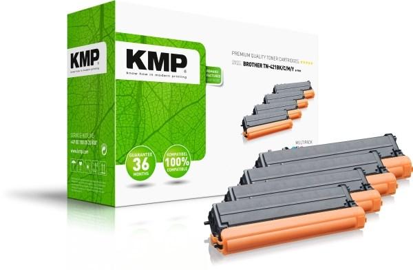 KMP toner til Brother TN421 BK/C/M/Y - multipack, genfremstillet billede