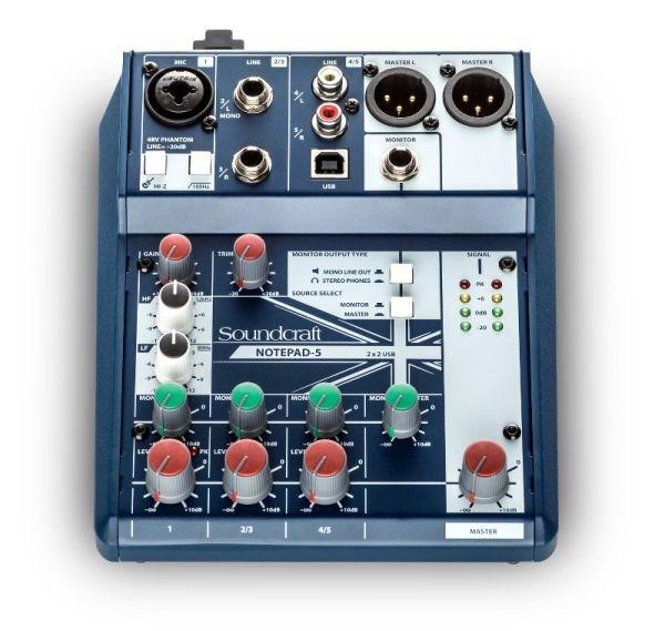 Soundcraft Notepad-5 - kompakt analog mixer til studie og podcast billede