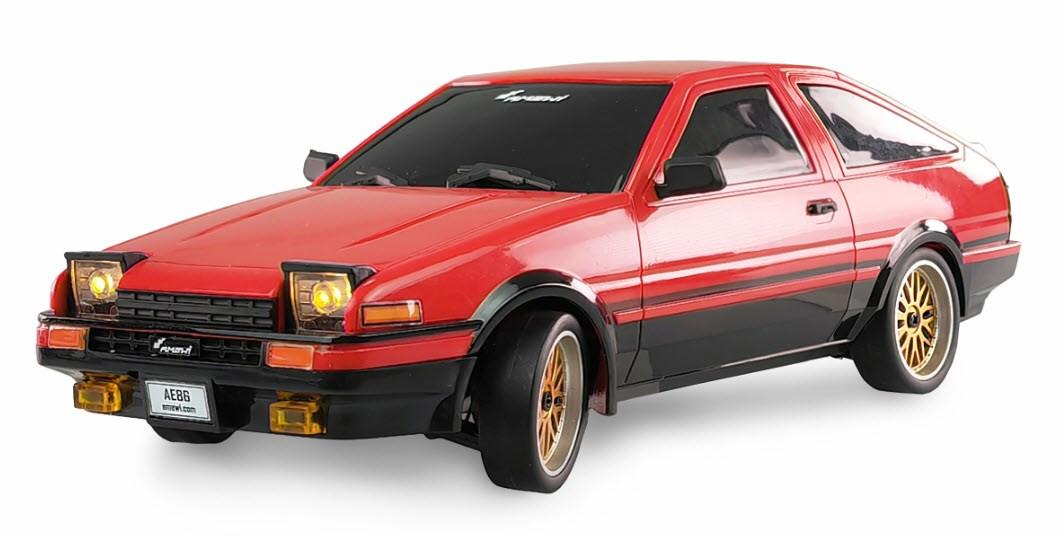 AE86 Trueno fjernstyret on-road racerbilsmodel 1:18 - rød, 2WD, 2,4 GHz billede