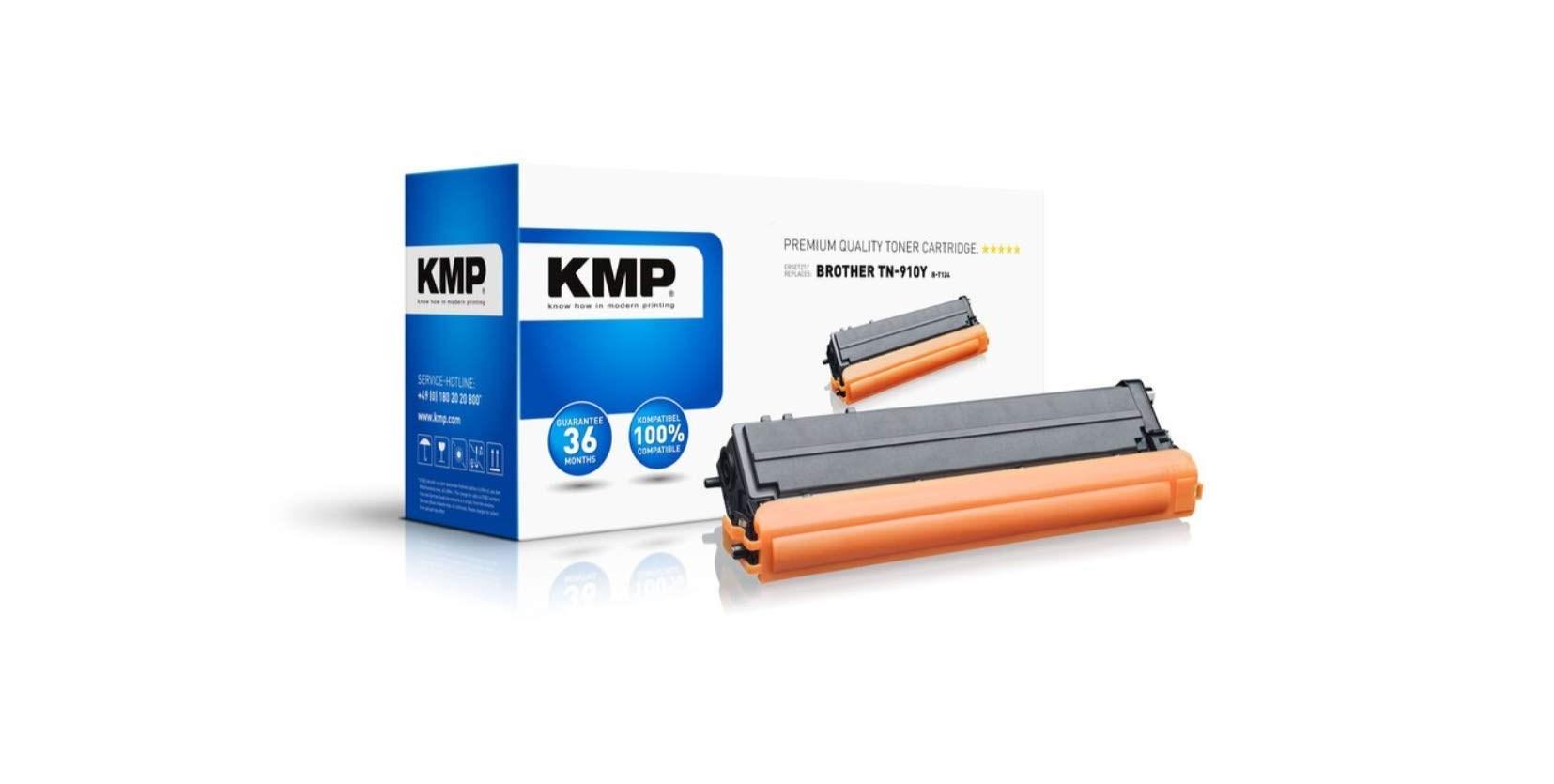 KMP gul toner - kompatibel med Brother TN-910Y (remanufactured) - ca. 9.000 sider billede