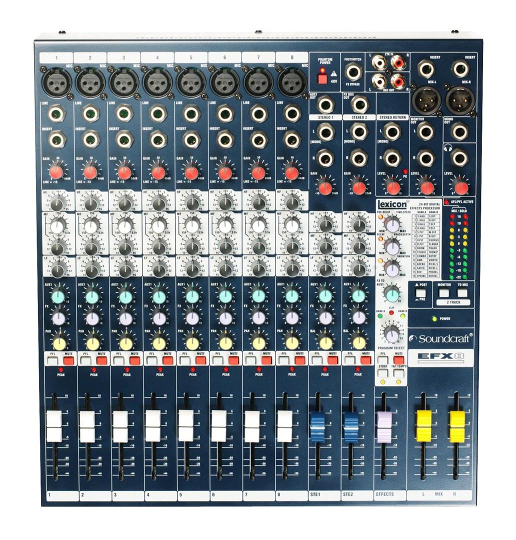 Soundcraft EFX8 - analogt mikserbord med effektprocessor billede