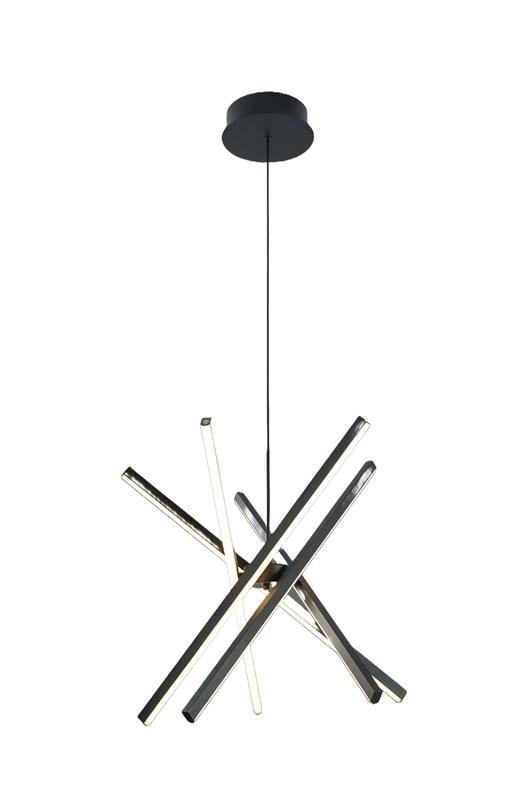Loftpendel med LED - Sibiu 48 W, 4.000 K, sort billede