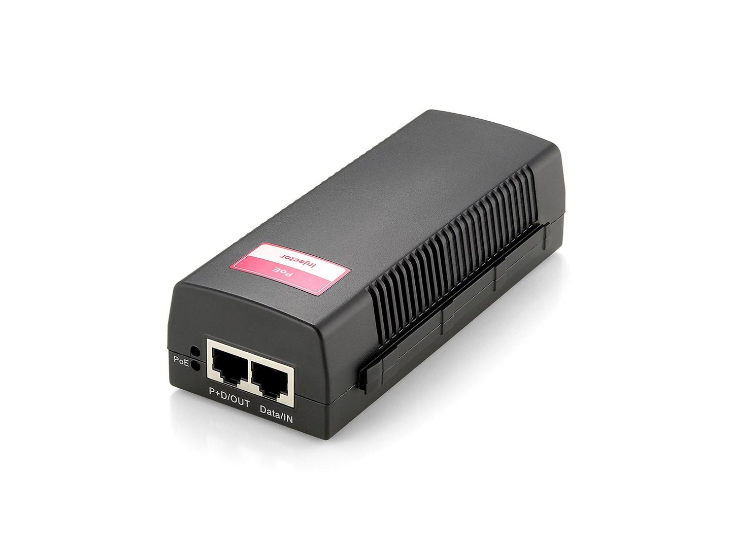 LevelOne POI-2002 PoE-injektor - Fast Ethernet, 2x PSE 15,4 W, sort billede